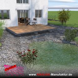 Terrassen-Deck mit Douglasienbelag 