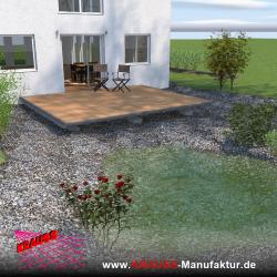 Terrassen-Deck mit Douglasienbelag 