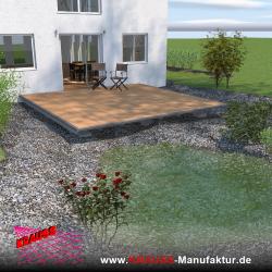 Terrassen-Deck mit Douglasienbelag 