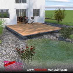 Terrassen-Deck mit Douglasienbelag 