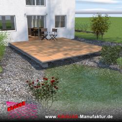 Terrassen-Deck mit Douglasienbelag 
