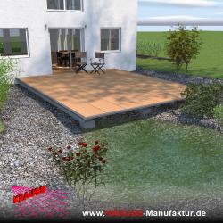 Terrassen-Deck mit Douglasienbelag 