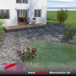 Terrassen-Deck mit Douglasienbelag 