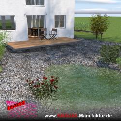 Terrassen-Deck mit Douglasienbelag 