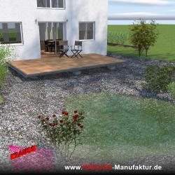 Terrassen-Deck mit Douglasienbelag 