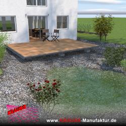 Terrassen-Deck mit Douglasienbelag 