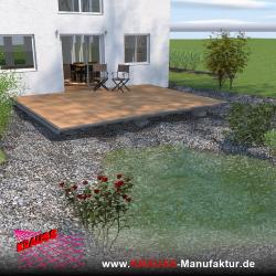 Terrassen-Deck mit Douglasienbelag 