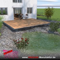 Terrassen-Deck mit Douglasienbelag 