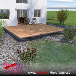 Terrassen-Deck mit Douglasienbelag 