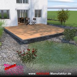 Terrassen-Deck mit Douglasienbelag 
