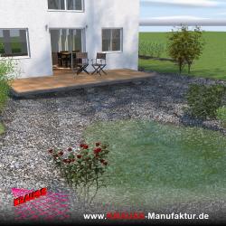 Terrassen-Deck mit Douglasienbelag 