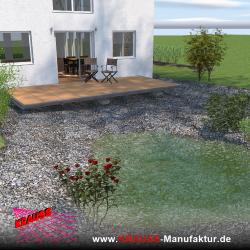 Terrassen-Deck mit Douglasienbelag 
