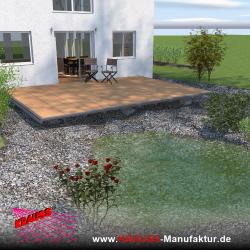 Terrassen-Deck mit Douglasienbelag 
