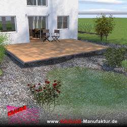 Terrassen-Deck mit Douglasienbelag 
