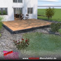 Terrassen-Deck mit Douglasienbelag 