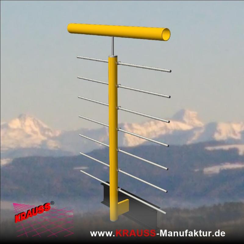 Geländer m. Relingfüllung, Trägermontage Seite 