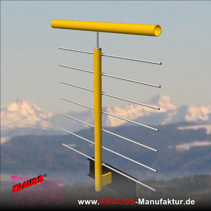 Geländer m. Relingfüllung, Trägermontage Seite 