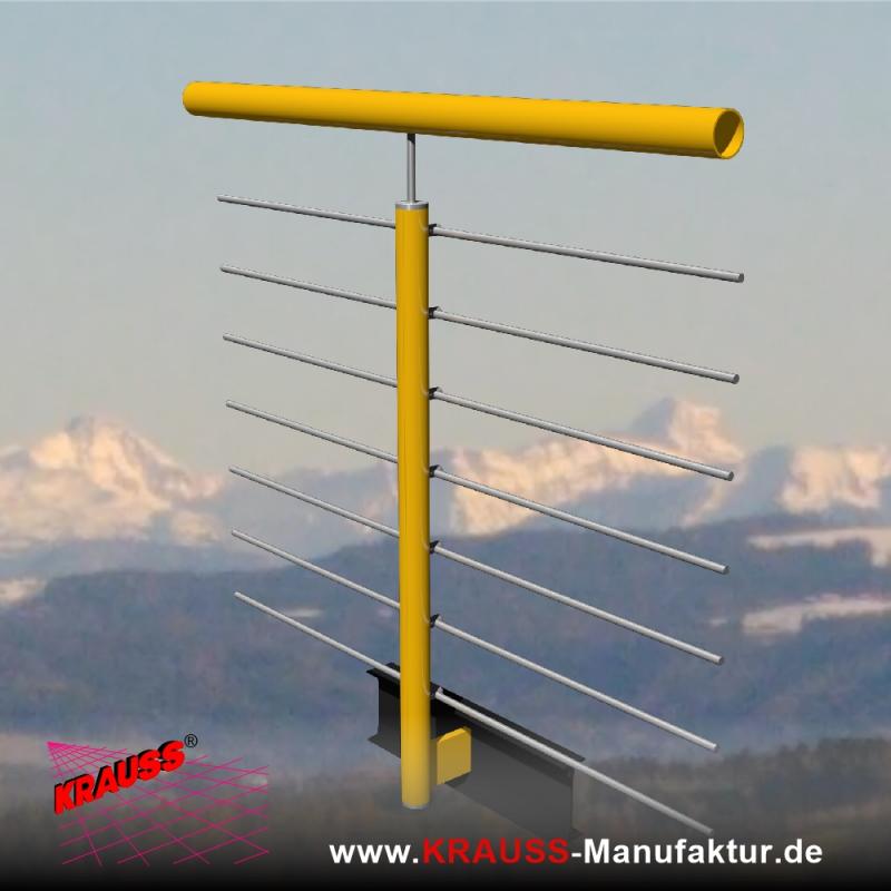 Geländer m. Relingfüllung, Trägermontage Seite 