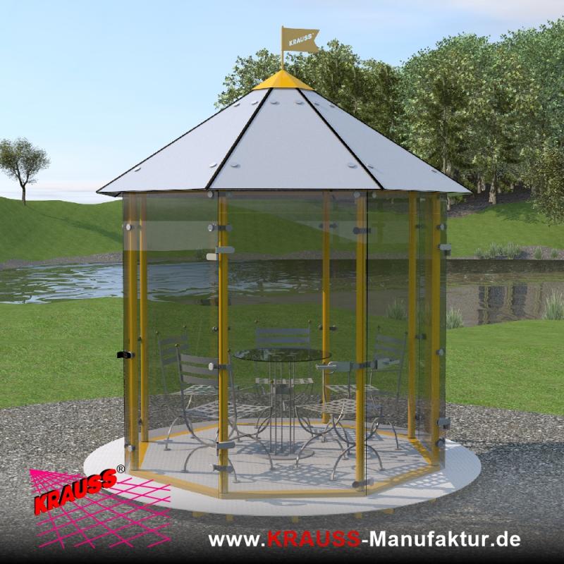 Glas-Pavillon 8-Eck 