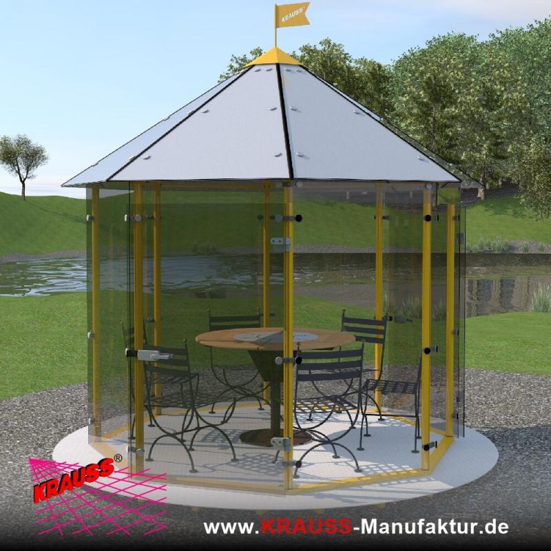 Glas-Pavillon 8-Eck 