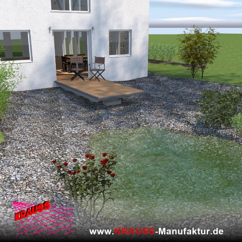 Terrassen-Deck mit Douglasienbelag 