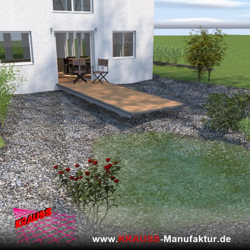 Terrassen-Deck mit Douglasienbelag 