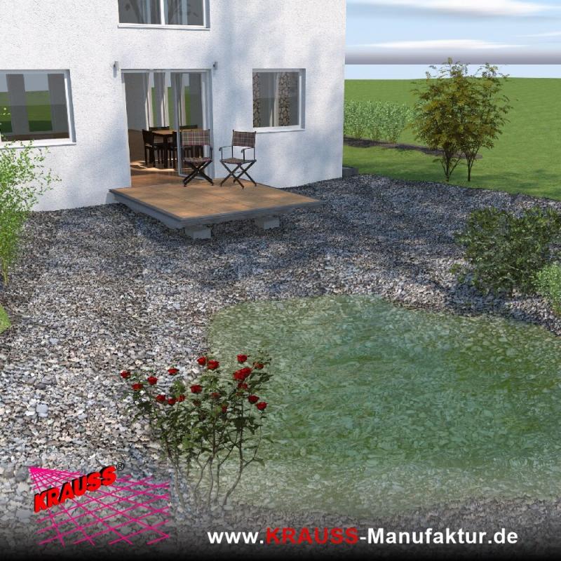 Terrassen-Deck mit Douglasienbelag 
