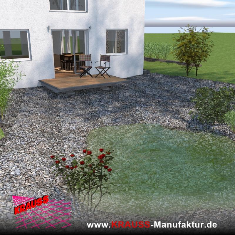 Terrassen-Deck mit Douglasienbelag 