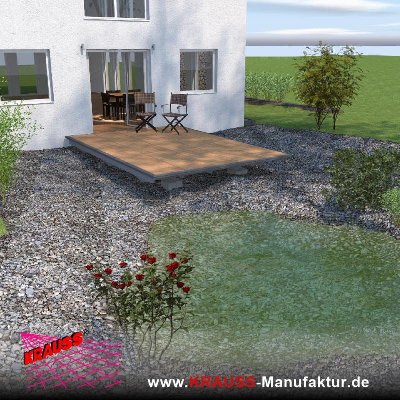 Terrassen-Deck mit Douglasienbelag 