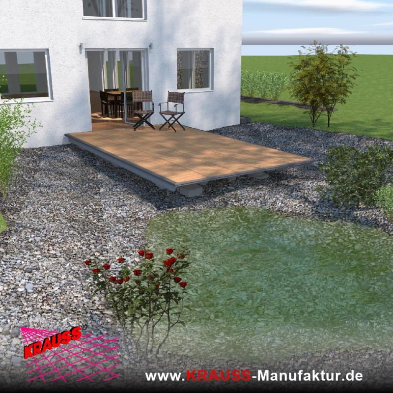 Terrassen-Deck mit Douglasienbelag 