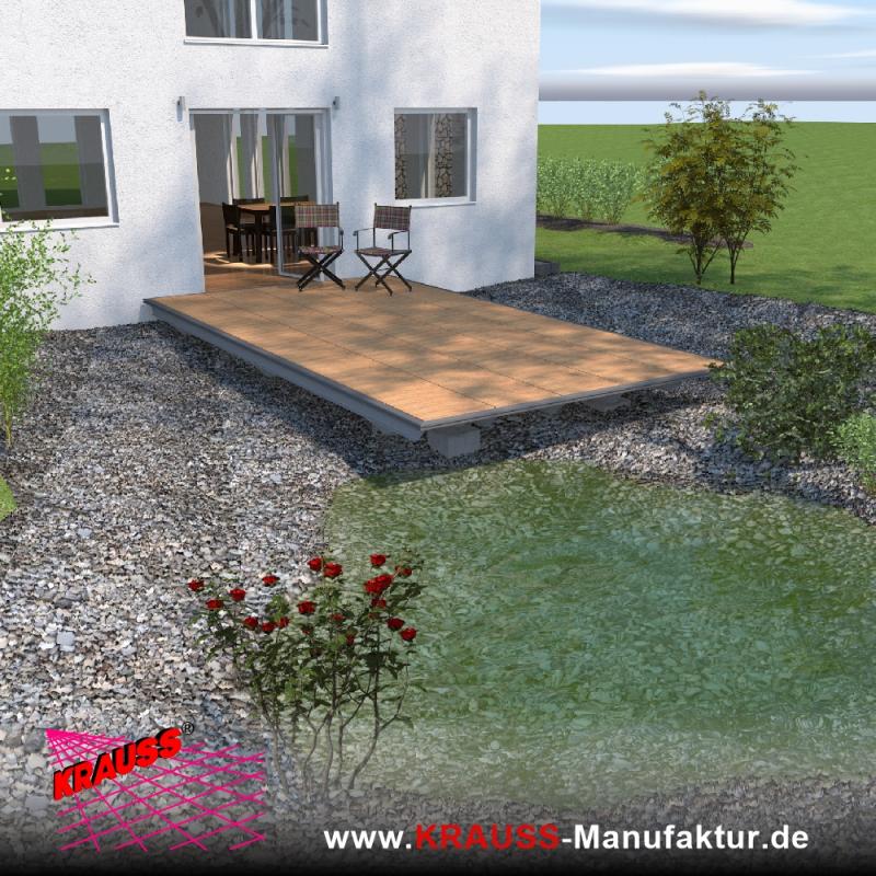 Terrassen-Deck mit Douglasienbelag 