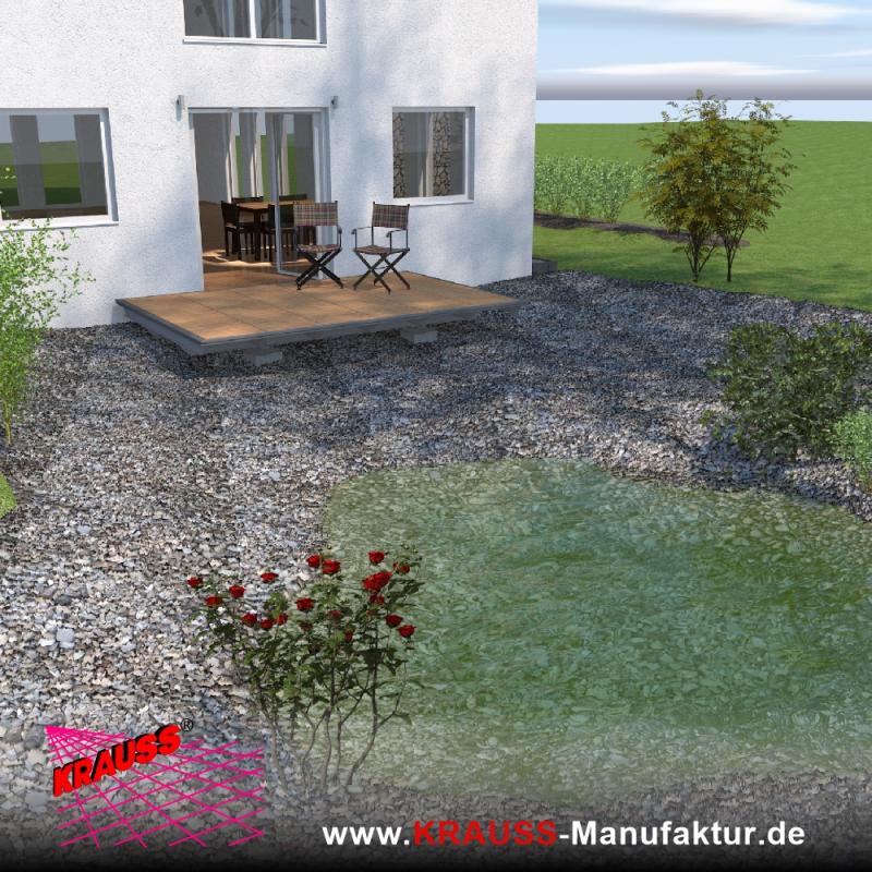 Terrassen-Deck mit Douglasienbelag 