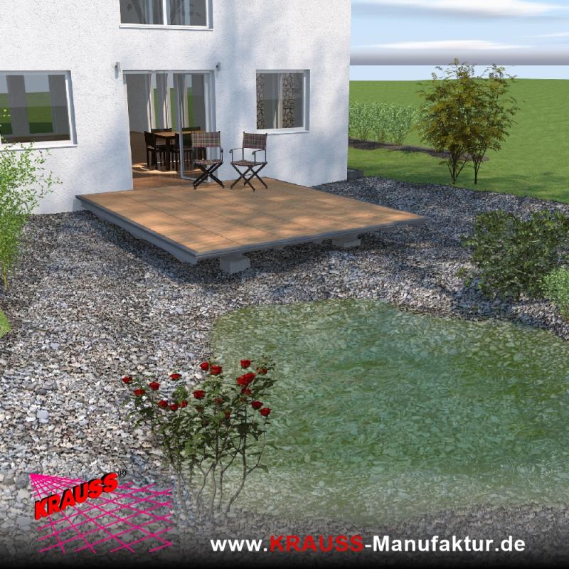 Terrassen-Deck mit Douglasienbelag 