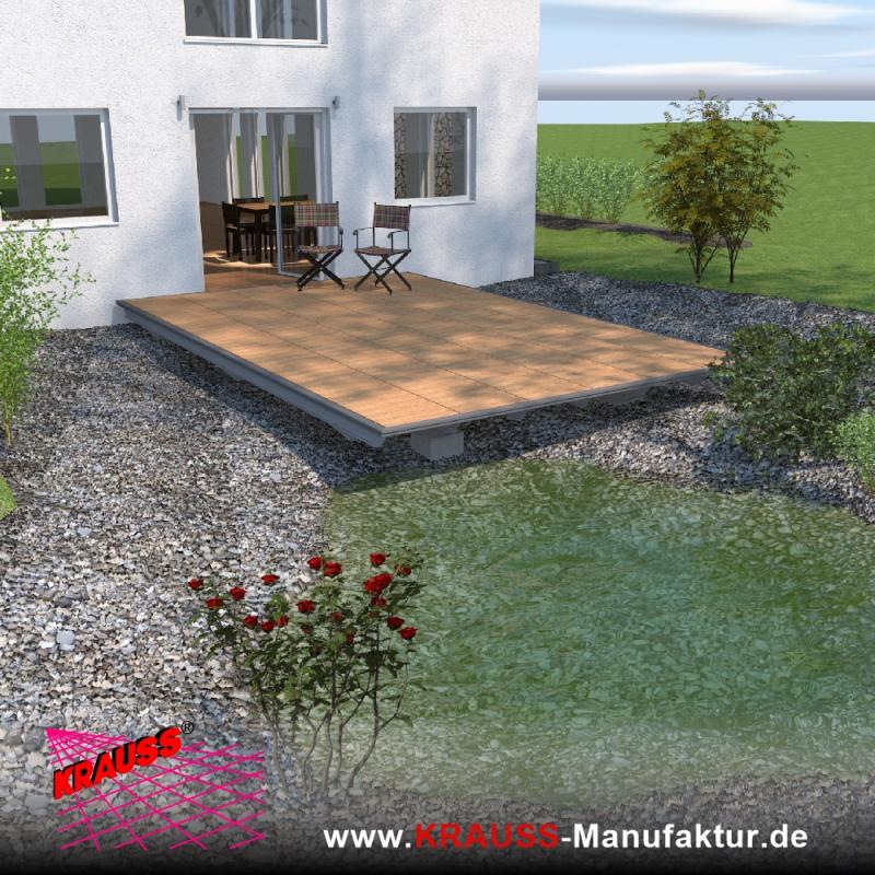 Terrassen-Deck mit Douglasienbelag 