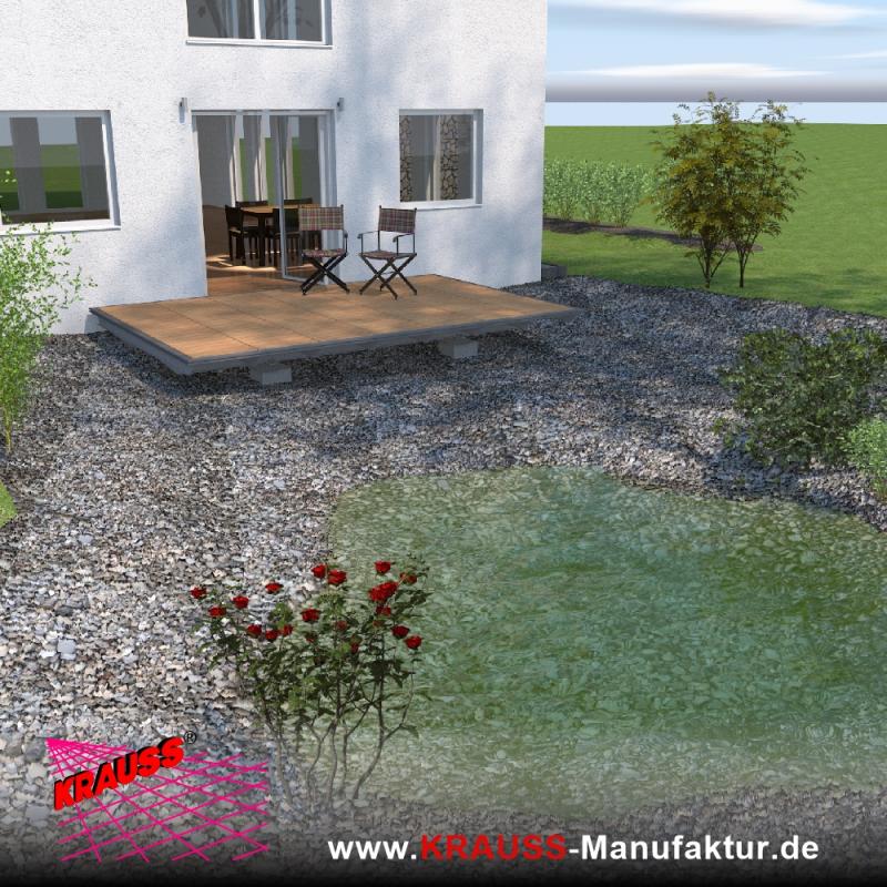 Terrassen-Deck mit Douglasienbelag 