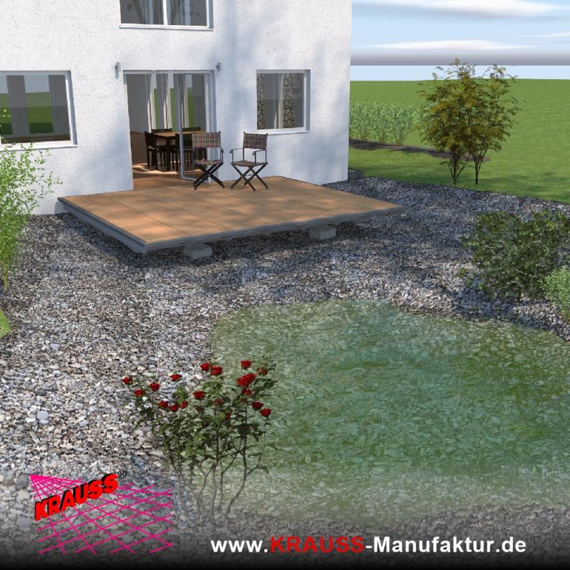 Terrassen-Deck mit Douglasienbelag 
