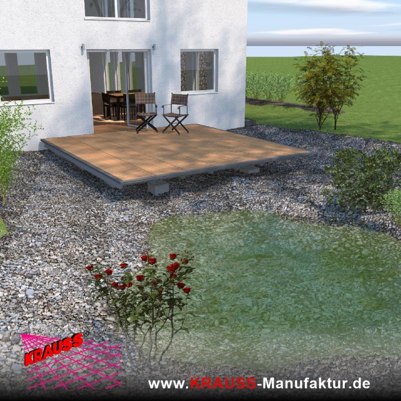 Terrassen-Deck mit Douglasienbelag 