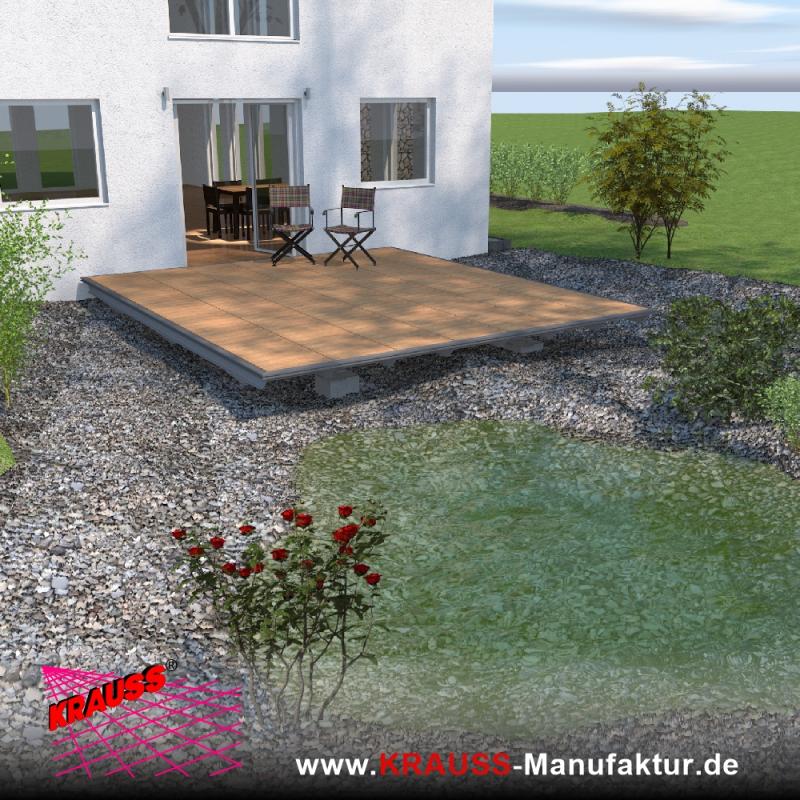 Terrassen-Deck mit Douglasienbelag 