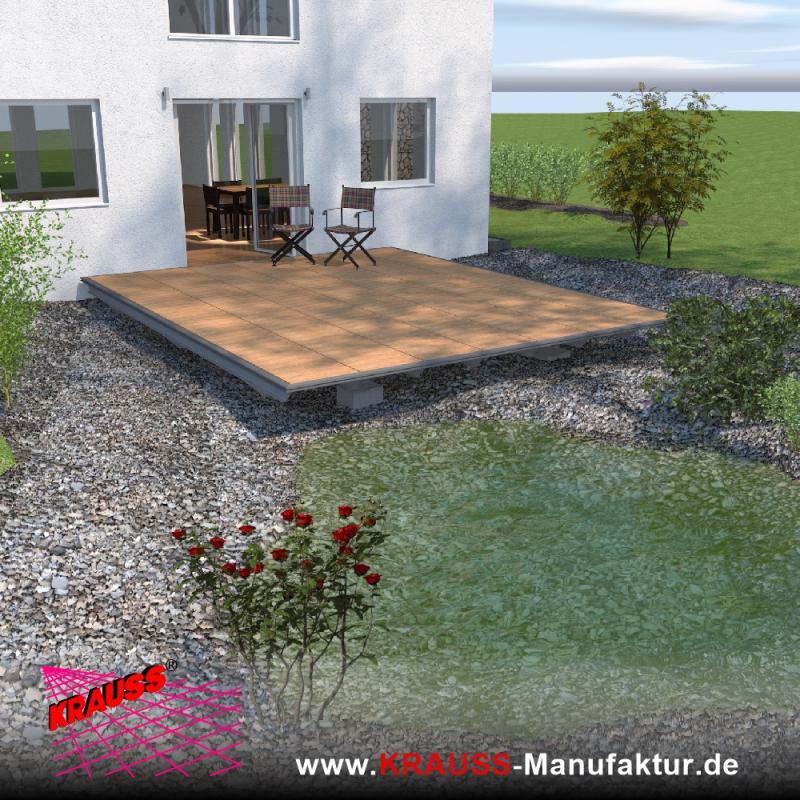 Terrassen-Deck mit Douglasienbelag 