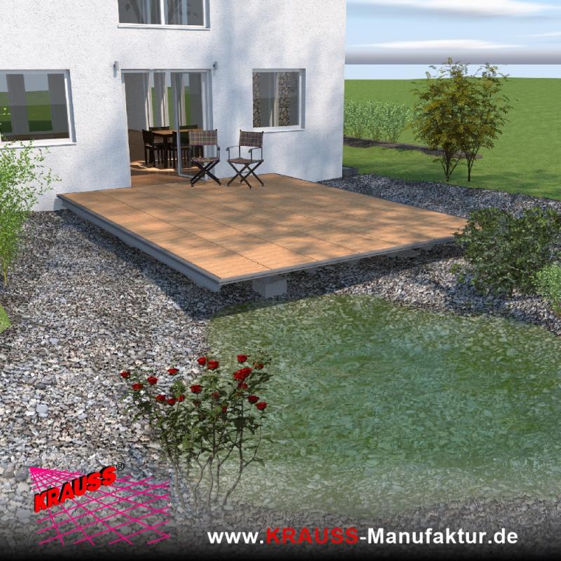 Terrassen-Deck mit Douglasienbelag 