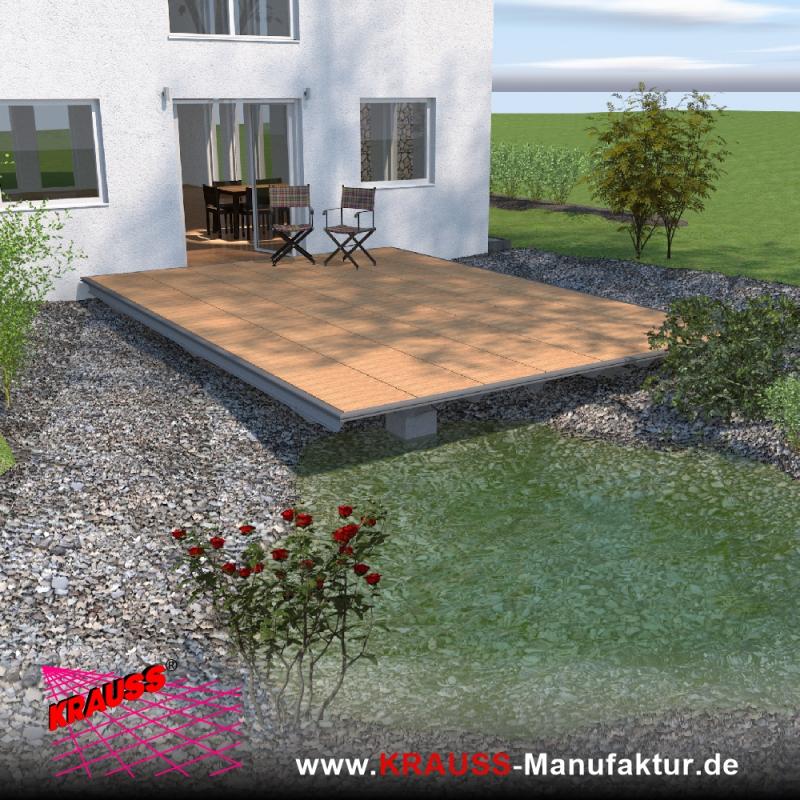 Terrassen-Deck mit Douglasienbelag 