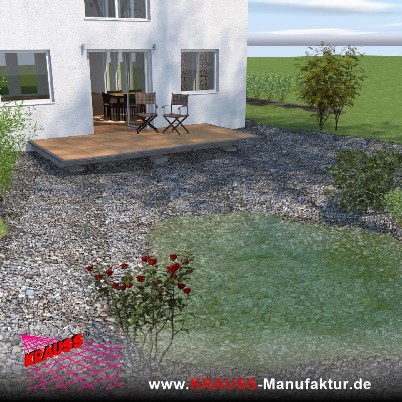 Terrassen-Deck mit Douglasienbelag 