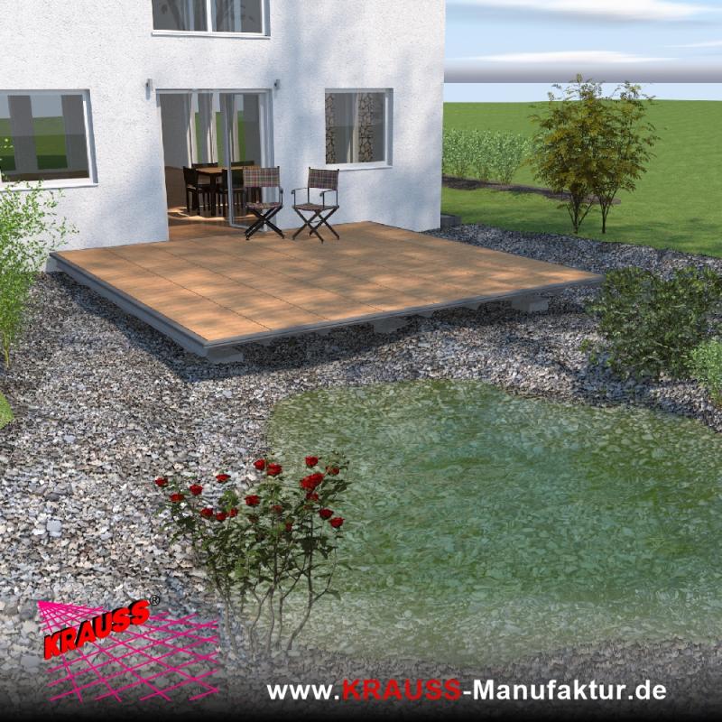 Terrassen-Deck mit Douglasienbelag 