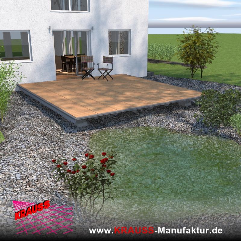 Terrassen-Deck mit Douglasienbelag 