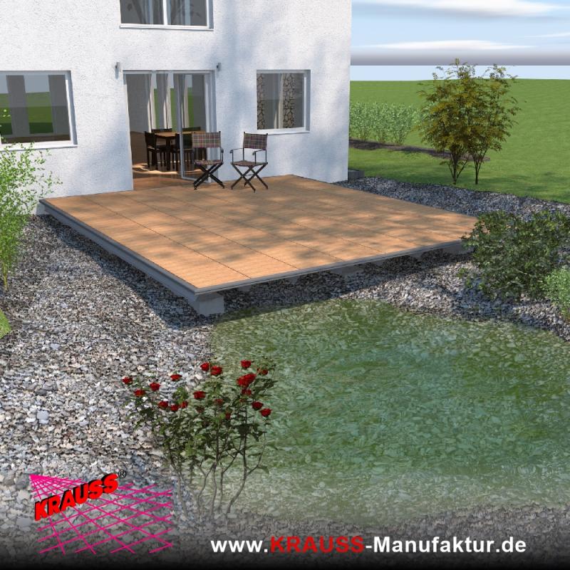 Terrassen-Deck mit Douglasienbelag 