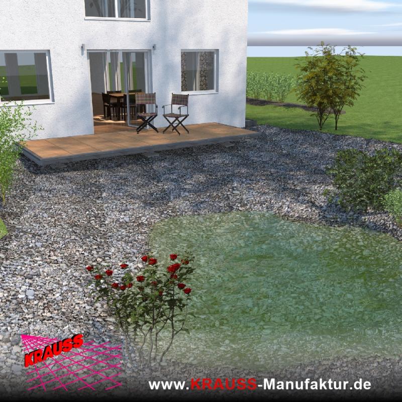 Terrassen-Deck mit Douglasienbelag 