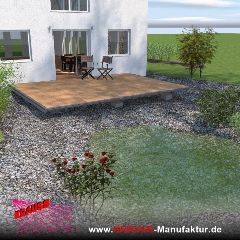 Terrassen-Deck mit Douglasienbelag 