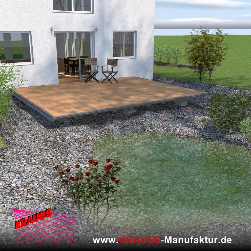 Terrassen-Deck mit Douglasienbelag 