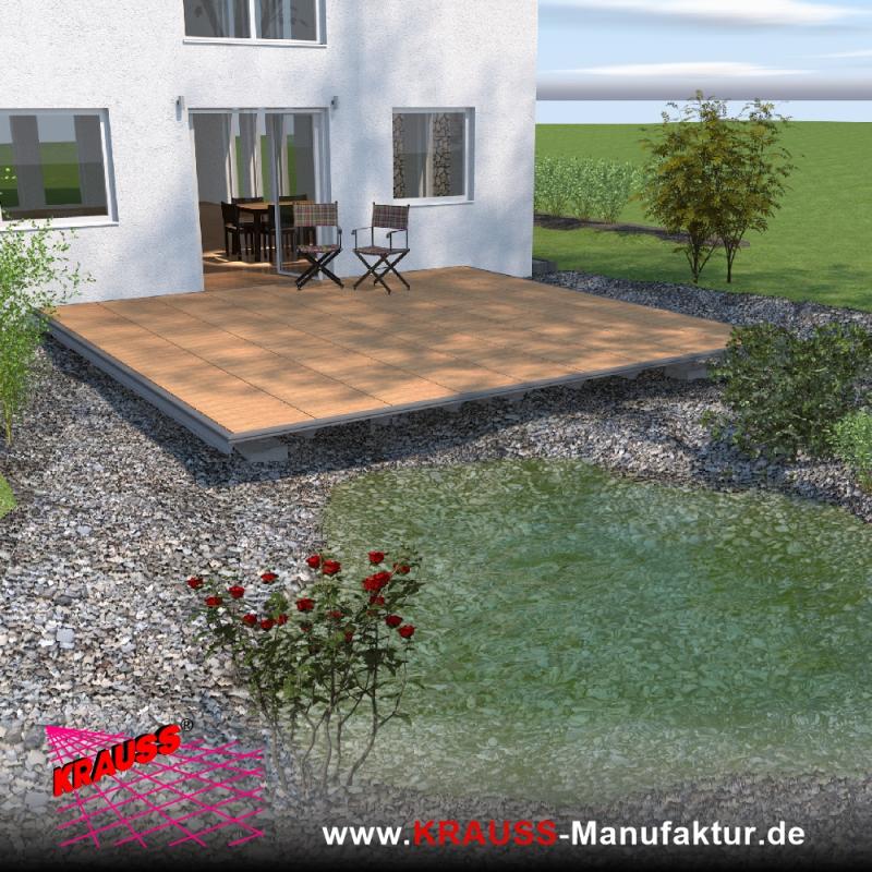 Terrassen-Deck mit Douglasienbelag 
