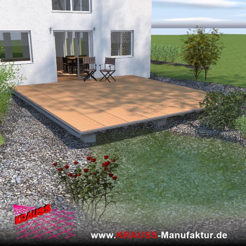 Terrassen-Deck mit Douglasienbelag 